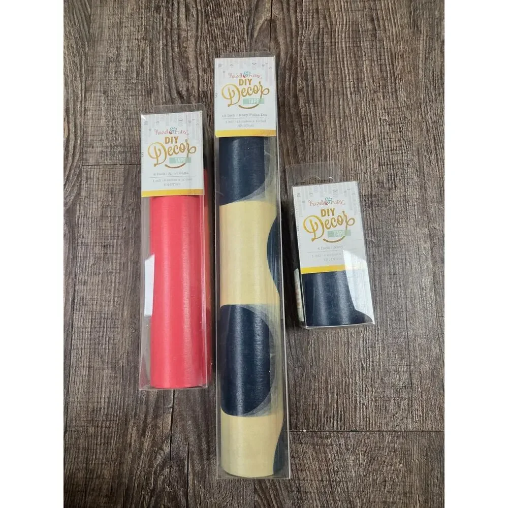 Hazel + Ruby Navy Blue Dot Red DIY Tape Scrapbook Crafting Rolls Lot of 3